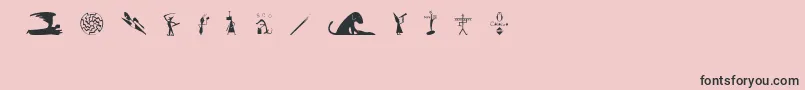 GutoLacazPw-Schriftart – Schwarze Schriften auf rosa Hintergrund