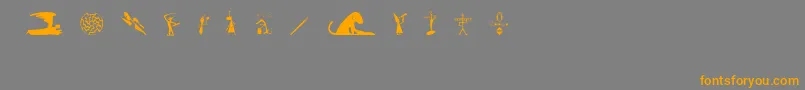 GutoLacazPw Font – Orange Fonts on Gray Background