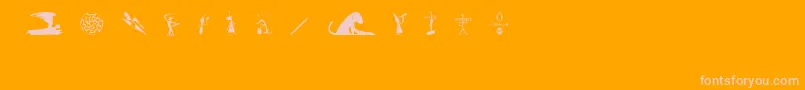 GutoLacazPw Font – Pink Fonts on Orange Background