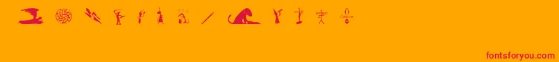 GutoLacazPw Font – Red Fonts on Orange Background