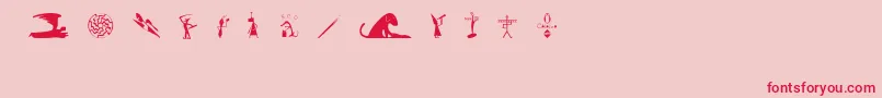 フォントGutoLacazPw – ピンクの背景に赤い文字