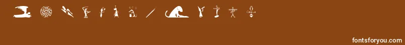 フォントGutoLacazPw – 茶色の背景に白い文字