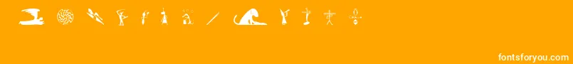 GutoLacazPw Font – White Fonts on Orange Background
