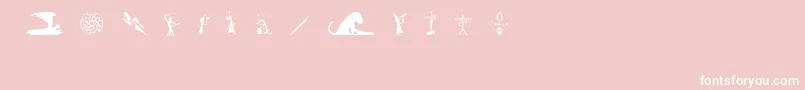 フォントGutoLacazPw – ピンクの背景に白い文字