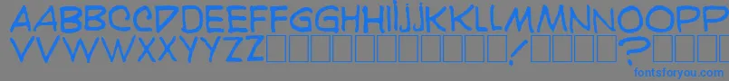 Karaoglan Font – Blue Fonts on Gray Background