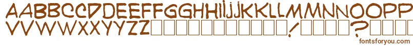 Шрифт Karaoglan – коричневые шрифты на белом фоне