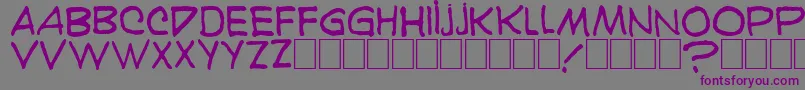 Шрифт Karaoglan – фиолетовые шрифты на сером фоне