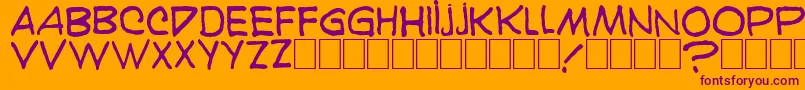 Karaoglan Font – Purple Fonts on Orange Background