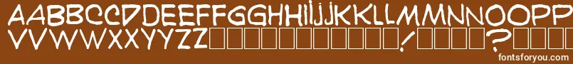 Шрифт Karaoglan – белые шрифты на коричневом фоне