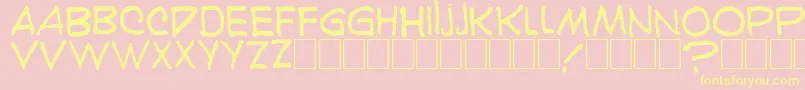 Karaoglan Font – Yellow Fonts on Pink Background