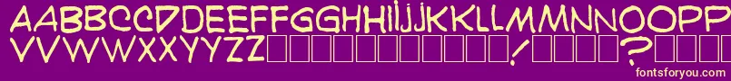 Karaoglan Font – Yellow Fonts on Purple Background