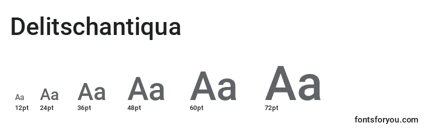 Размеры шрифта Delitschantiqua