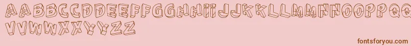 PerspectivoTfb Font – Brown Fonts on Pink Background