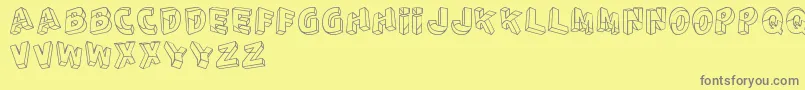 PerspectivoTfb Font – Gray Fonts on Yellow Background