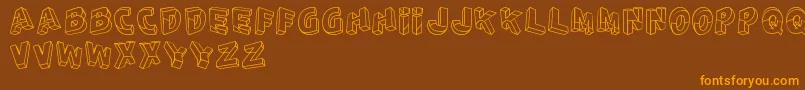 PerspectivoTfb Font – Orange Fonts on Brown Background