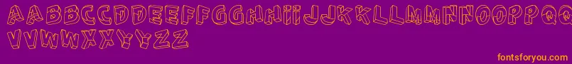 PerspectivoTfb Font – Orange Fonts on Purple Background