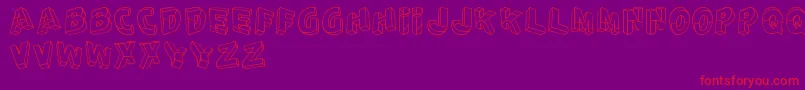 PerspectivoTfb-Schriftart – Rote Schriften auf violettem Hintergrund