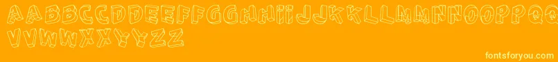 PerspectivoTfb Font – Yellow Fonts on Orange Background