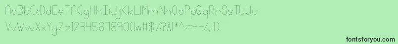 Linlegreyregular Font – Black Fonts on Green Background