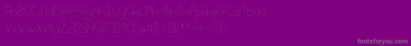 Linlegreyregular-Schriftart – Graue Schriften auf violettem Hintergrund