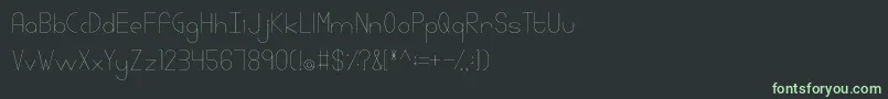 Linlegreyregular-fontti – vihreät fontit mustalla taustalla