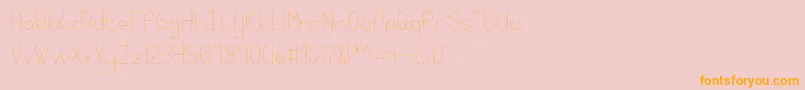 Linlegreyregular Font – Orange Fonts on Pink Background