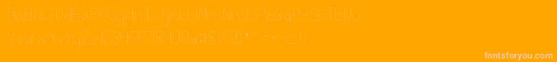 Fonte Linlegreyregular – fontes rosa em um fundo laranja
