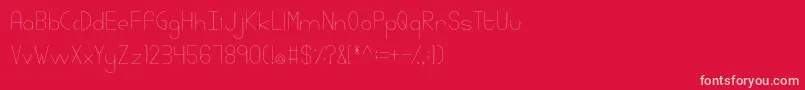 Linlegreyregular Font – Pink Fonts on Red Background