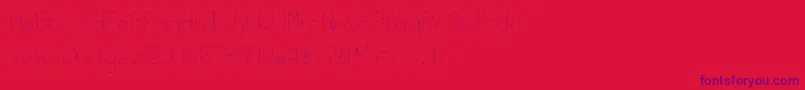 Linlegreyregular-Schriftart – Violette Schriften auf rotem Hintergrund
