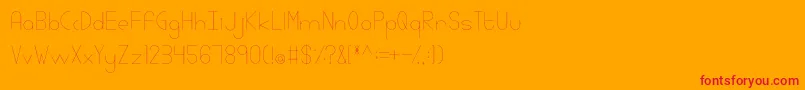 Шрифт Linlegreyregular – красные шрифты на оранжевом фоне
