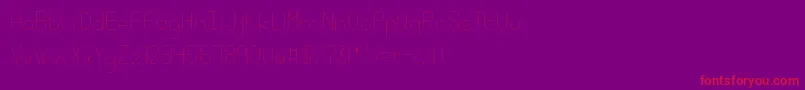 Linlegreyregular-Schriftart – Rote Schriften auf violettem Hintergrund