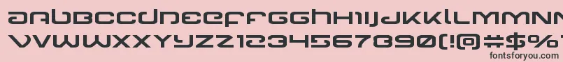 Gunrunnerexpand Font – Black Fonts on Pink Background