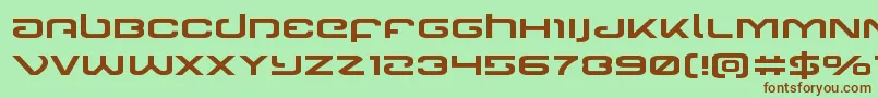 Gunrunnerexpand Font – Brown Fonts on Green Background