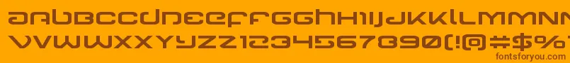 Gunrunnerexpand Font – Brown Fonts on Orange Background