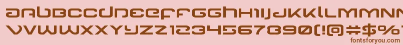 Gunrunnerexpand Font – Brown Fonts on Pink Background