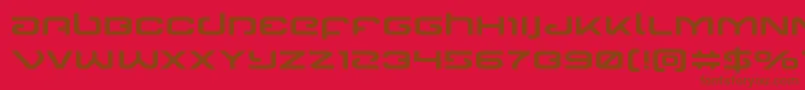 Gunrunnerexpand Font – Brown Fonts on Red Background