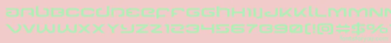 Gunrunnerexpand Font – Green Fonts on Pink Background