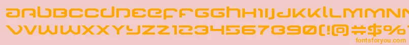 Gunrunnerexpand Font – Orange Fonts on Pink Background