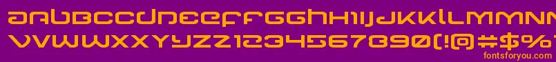 Gunrunnerexpand Font – Orange Fonts on Purple Background
