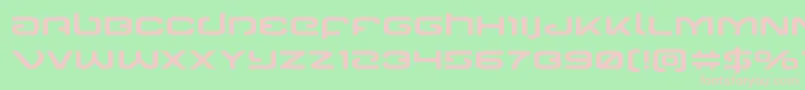 Gunrunnerexpand-fontti – vaaleanpunaiset fontit vihreällä taustalla