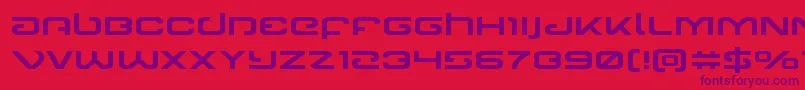 Gunrunnerexpand Font – Purple Fonts on Red Background