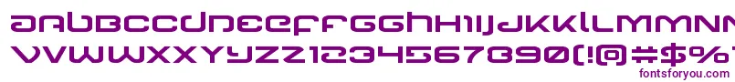 Gunrunnerexpand-Schriftart – Violette Schriften auf weißem Hintergrund