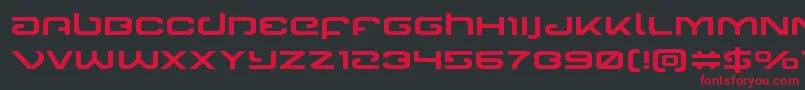 Gunrunnerexpand Font – Red Fonts on Black Background