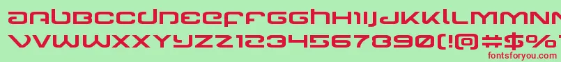Gunrunnerexpand Font – Red Fonts on Green Background