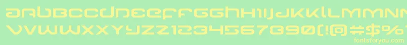 Gunrunnerexpand Font – Yellow Fonts on Green Background