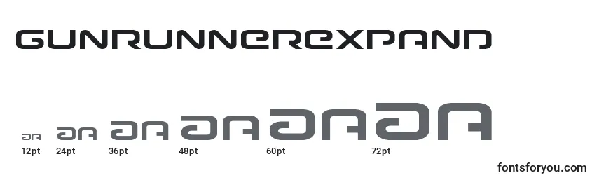 Gunrunnerexpand Font Sizes