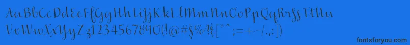Шрифт Inscreamingcolor – чёрные шрифты на синем фоне