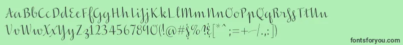 Inscreamingcolor-Schriftart – Schwarze Schriften auf grünem Hintergrund