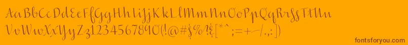 Inscreamingcolor Font – Brown Fonts on Orange Background