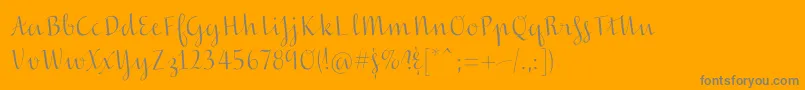 Inscreamingcolor Font – Gray Fonts on Orange Background